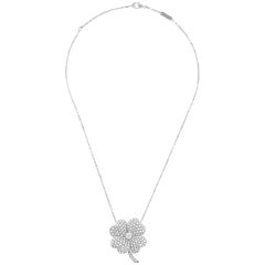 Van Cleef & Arpels Cosmos Clip Pendant/Brooches, Large Model White Gold, Diamond