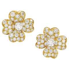 Van Cleef & Arpels 'Cosmos' Diamond and Gold Earrings