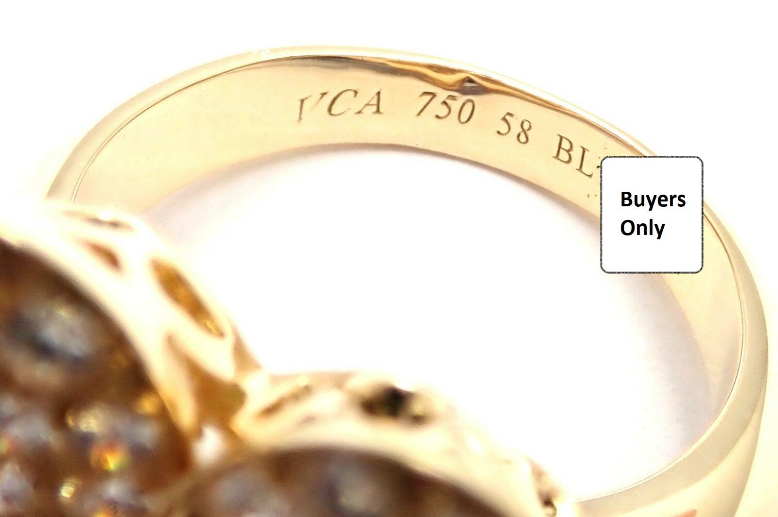 Round Cut Van Cleef & Arpels Cosmos Diamond Large Model Yellow Gold Ring