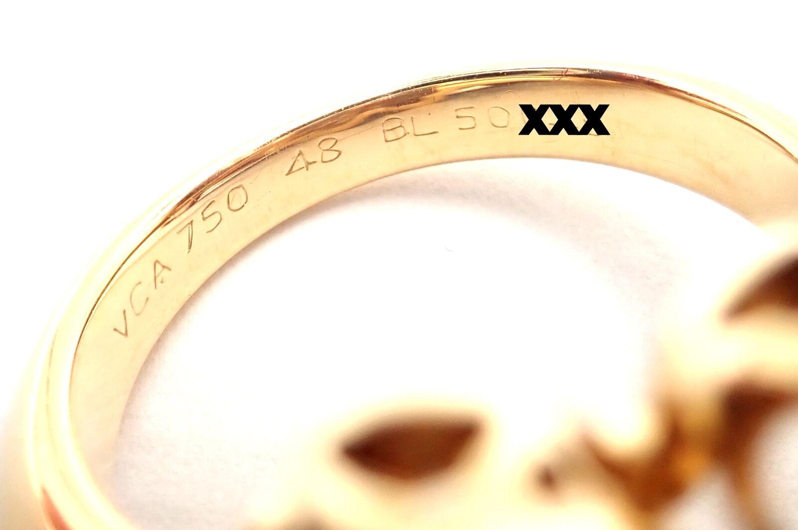 Van Cleef & Arpels Cosmos Diamond Medium Model Yellow Gold Ring For Sale 3