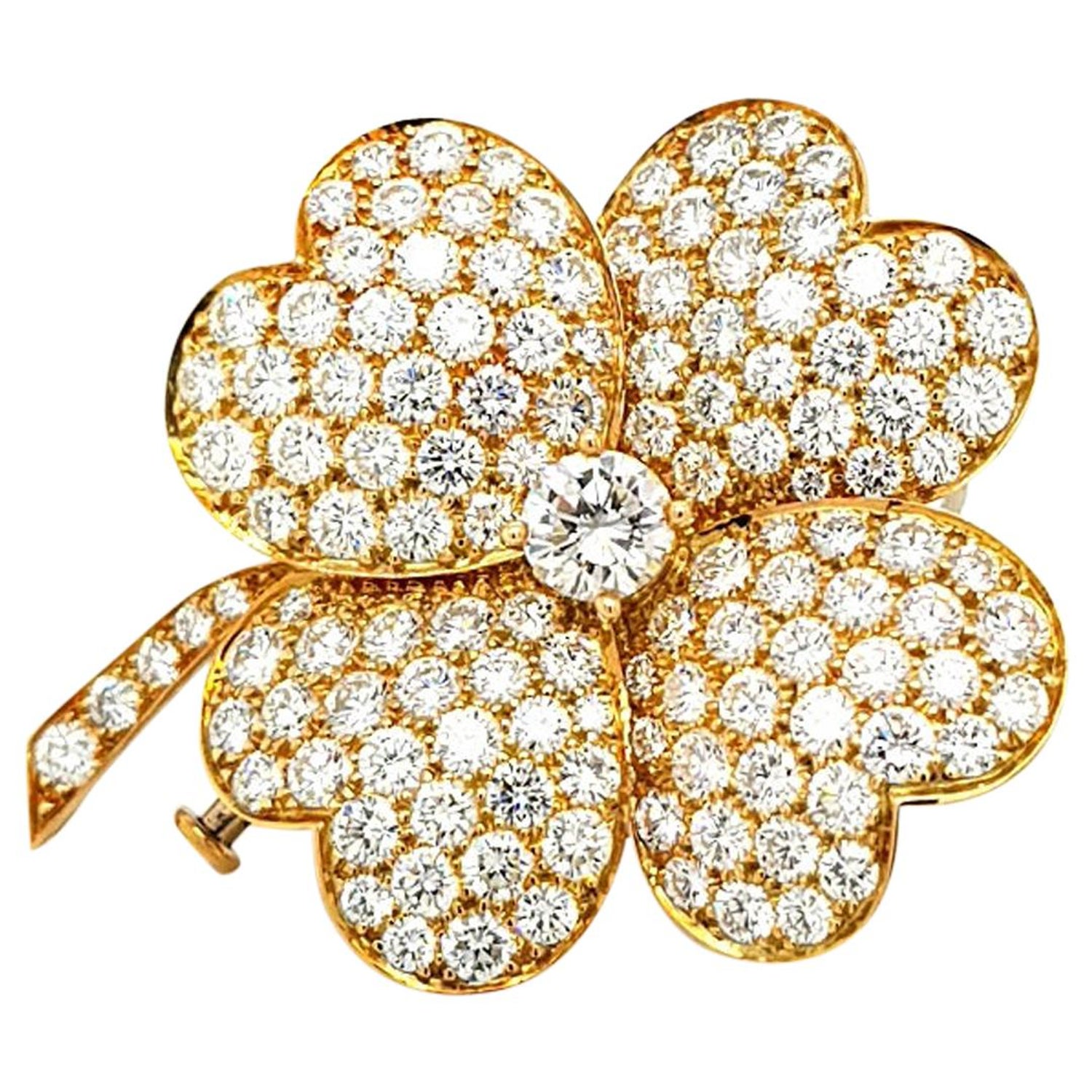 Van Cleef and Arpels Cosmos Diamond Brooch or Pendant For Sale at 1stDibs