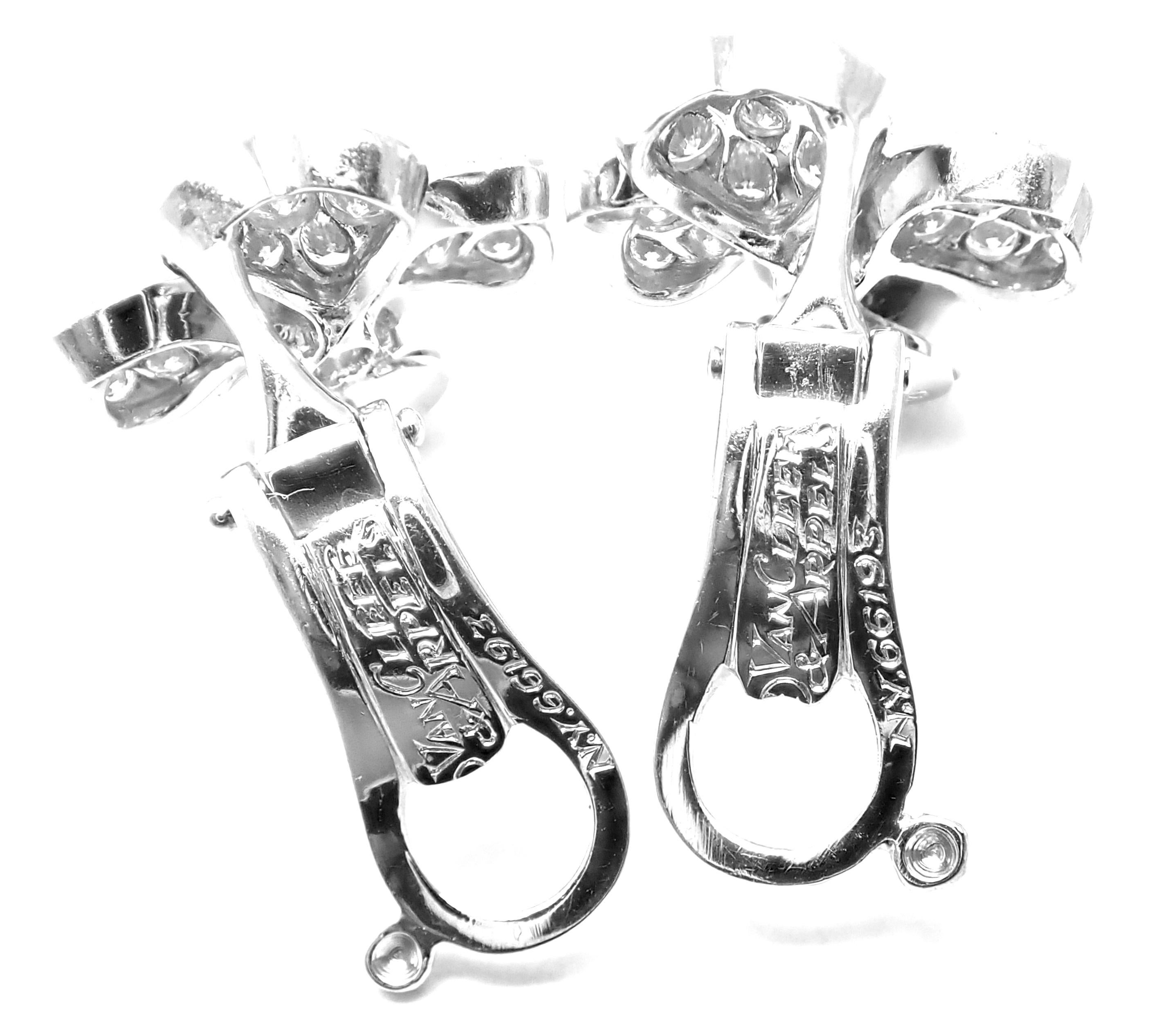 Van Cleef & Arpels Cosmos Diamond Platinum Earrings 1