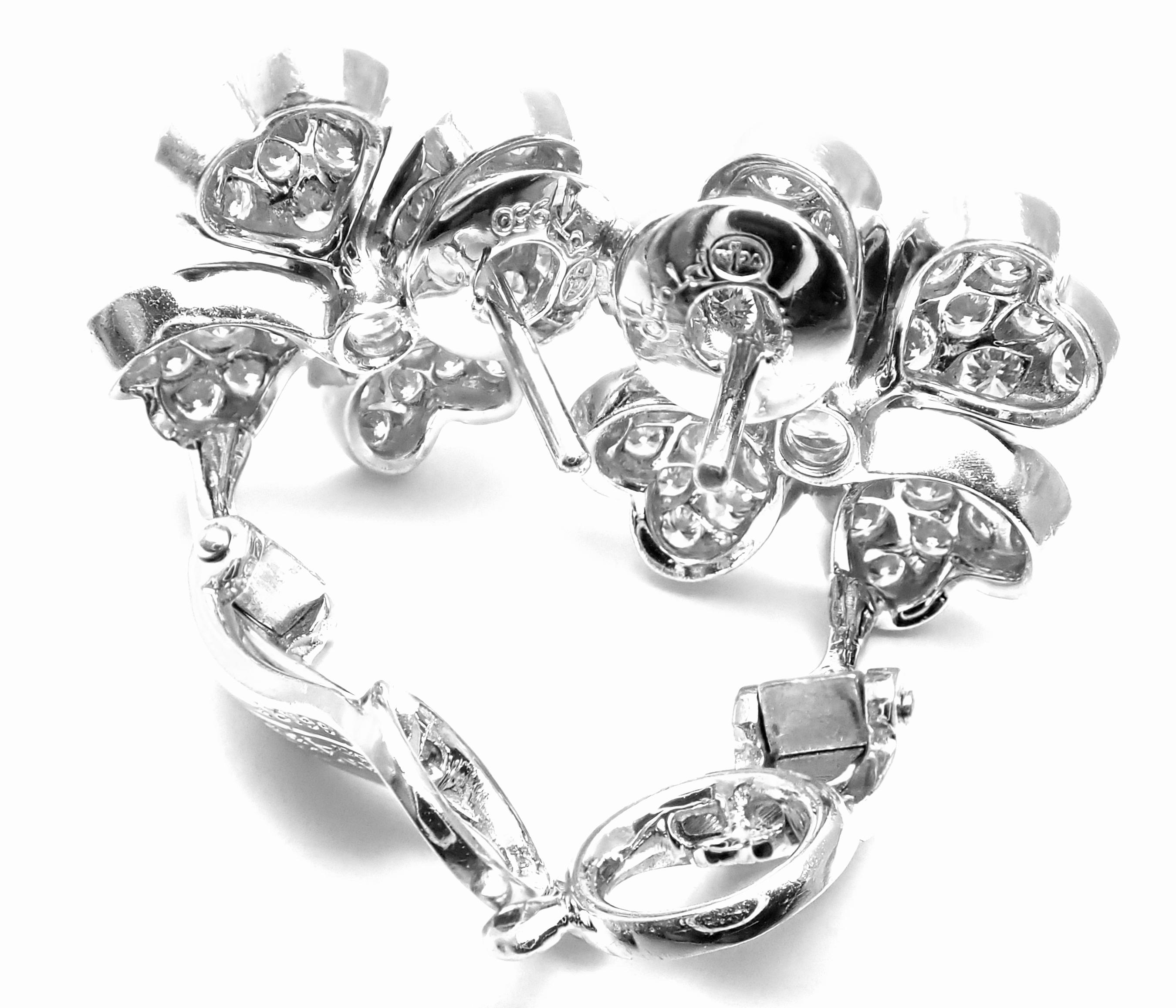 Van Cleef & Arpels Cosmos Diamond Platinum Earrings 2