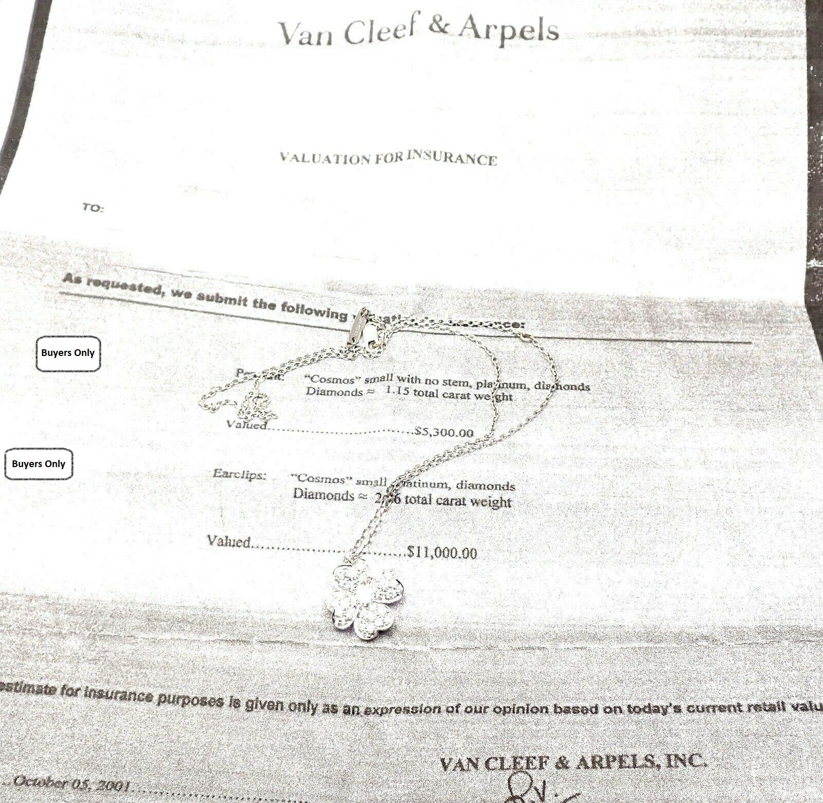 Van Cleef & Arpels Cosmos Diamond Platinum Pendant Necklace 6