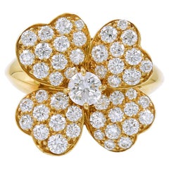 Van Cleef & Arpels Cosmos Diamond Ring, 18k Gold, 1.70 Carats