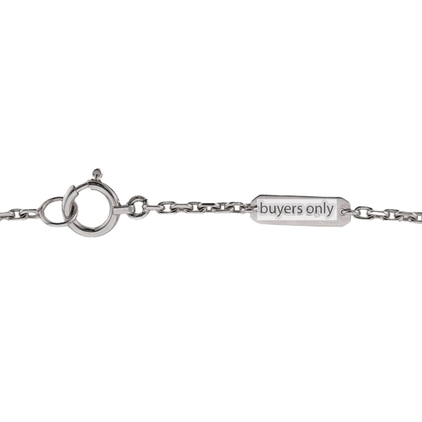 VAN CLEEF & ARPELS Collana a clip con ciondolo in oro bianco Cosmos Diamond in vendita 4