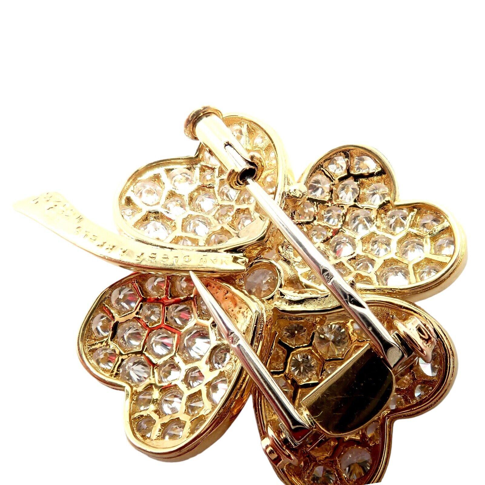 Van Cleef & Arpels Cosmos Diamond Yellow Gold Pendant Brooch For Sale 5
