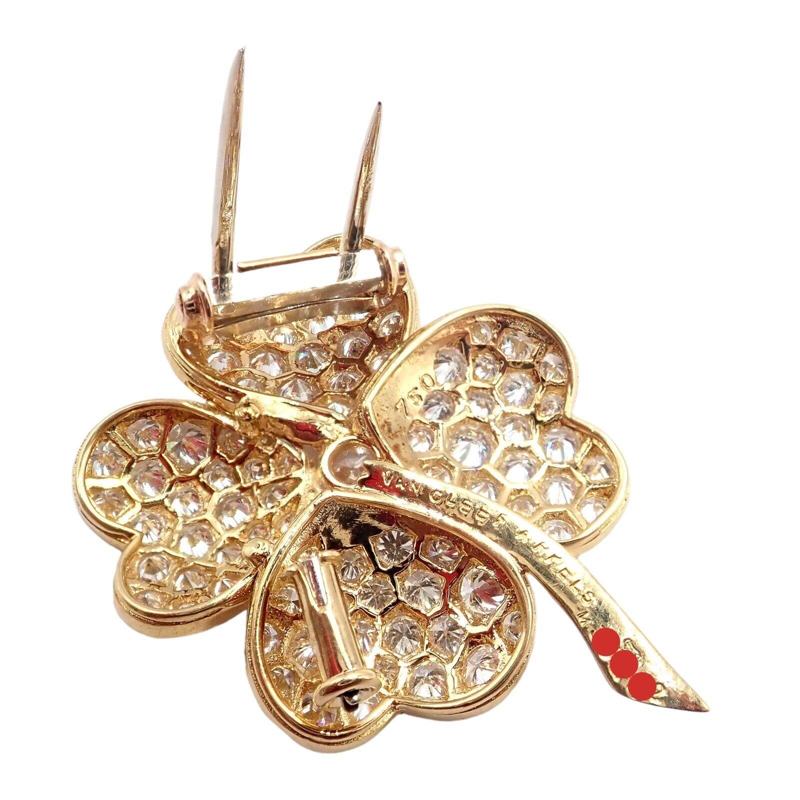 Van Cleef & Arpels Cosmos Diamond Yellow Gold Pendant Brooch For Sale 6