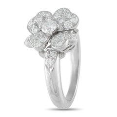 Van Cleef & Arpels Cosmos Platinum Diamond Ring #4907