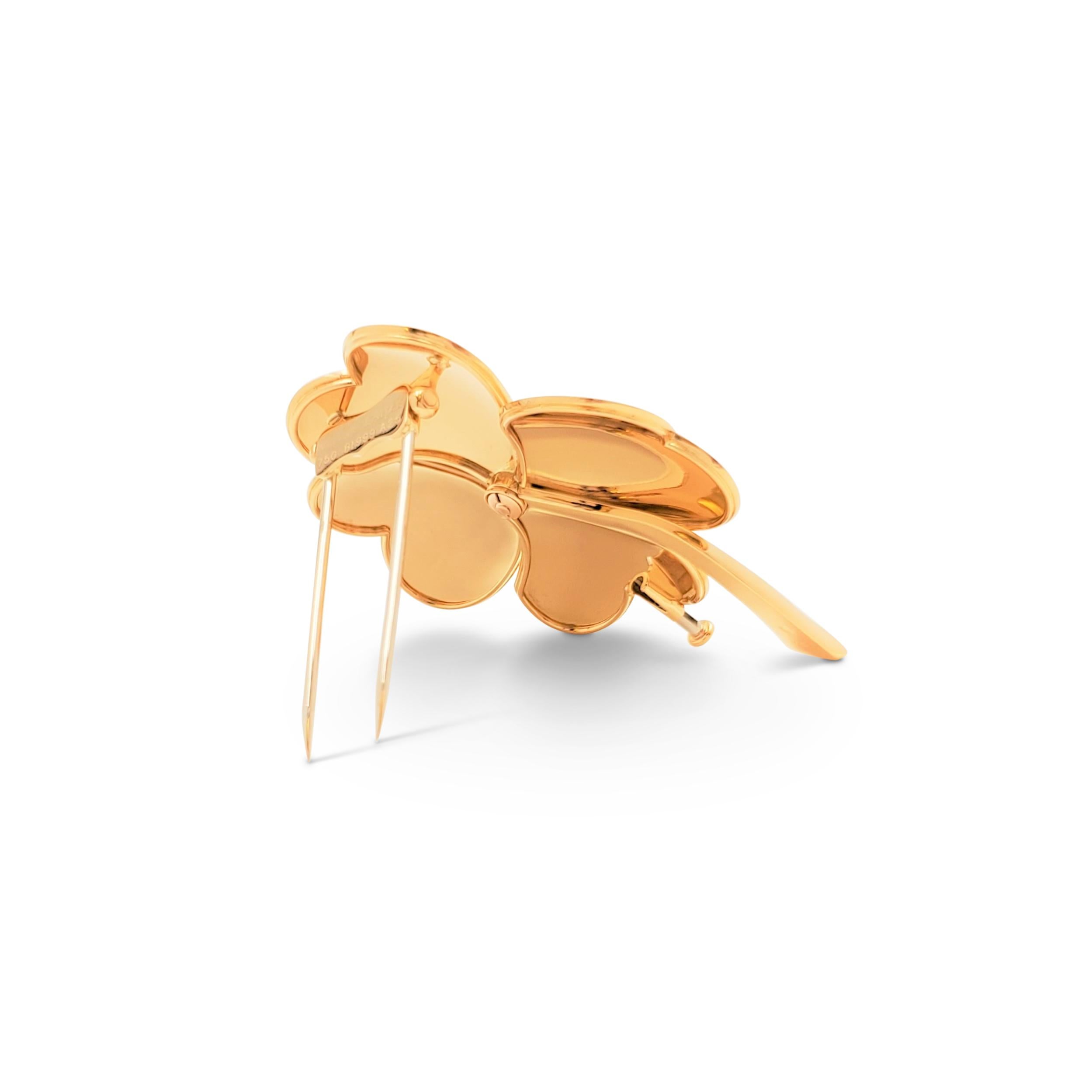 Van Cleef & Arpels 'Cosmos' Yellow Gold and Diamond Pin 1