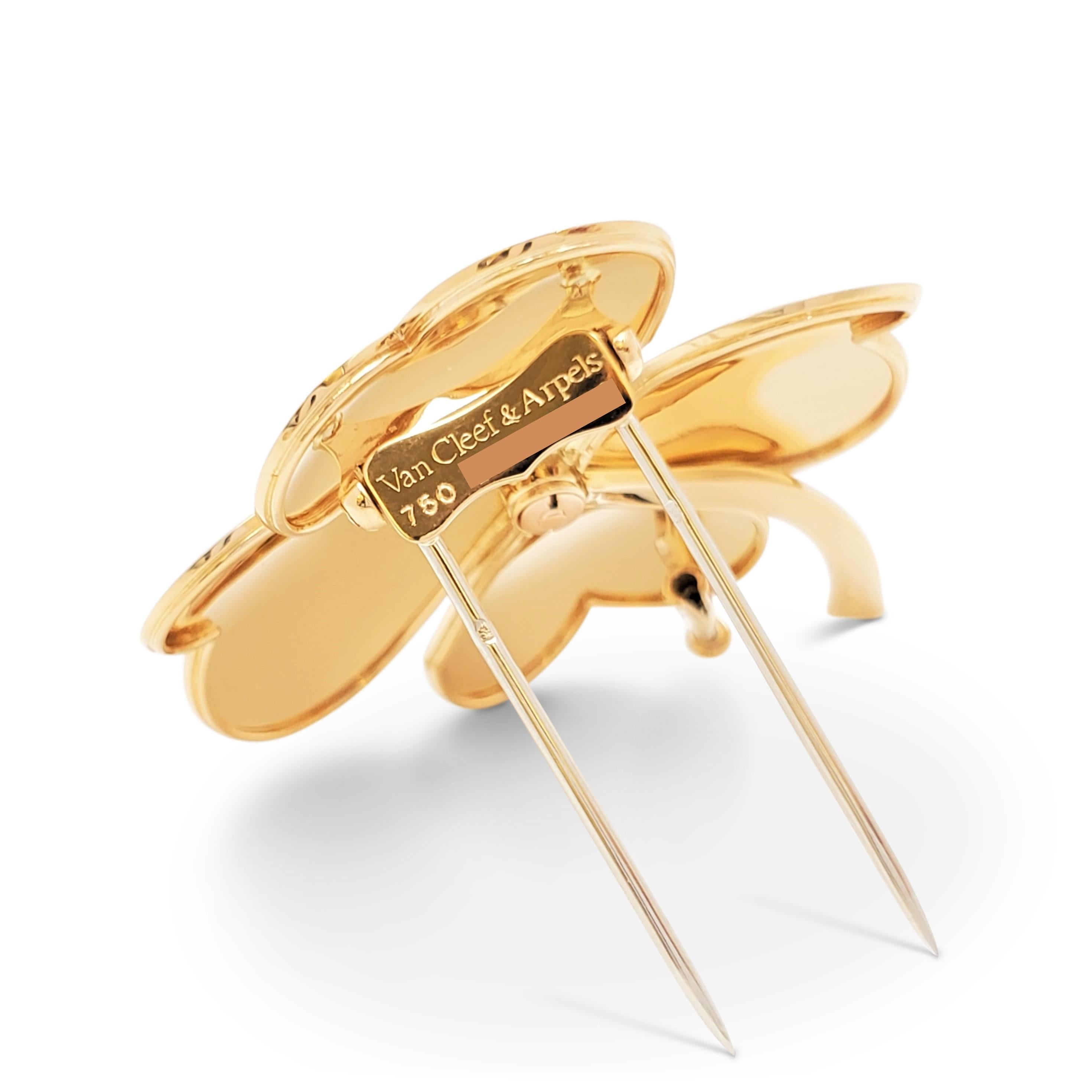 Van Cleef & Arpels 'Cosmos' Yellow Gold and Diamond Pin 2