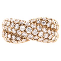 Van Cleef & Arpels Crossover Ring 18k Yellow Gold with Diamonds