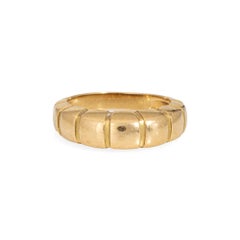 Van Cleef & Arpels Cube Ring Sz 5.75 Vintage 18k Yellow Gold Band Signed Jewelry