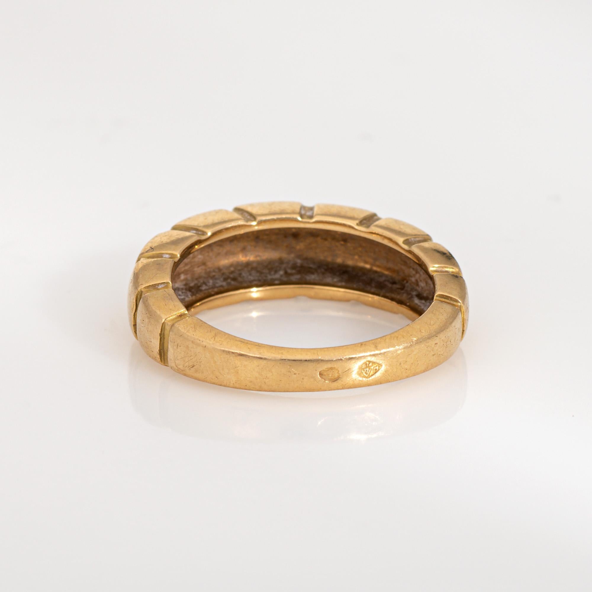 Women's Van Cleef & Arpels Cube Ring Sz 5.75 Vintage 18k Yellow Gold Band Signed Jewelry For Sale