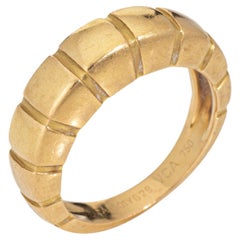 Van Cleef & Arpels Cube Ring Sz 5.75 Vintage 18k Yellow Gold Band Signed Jewelry