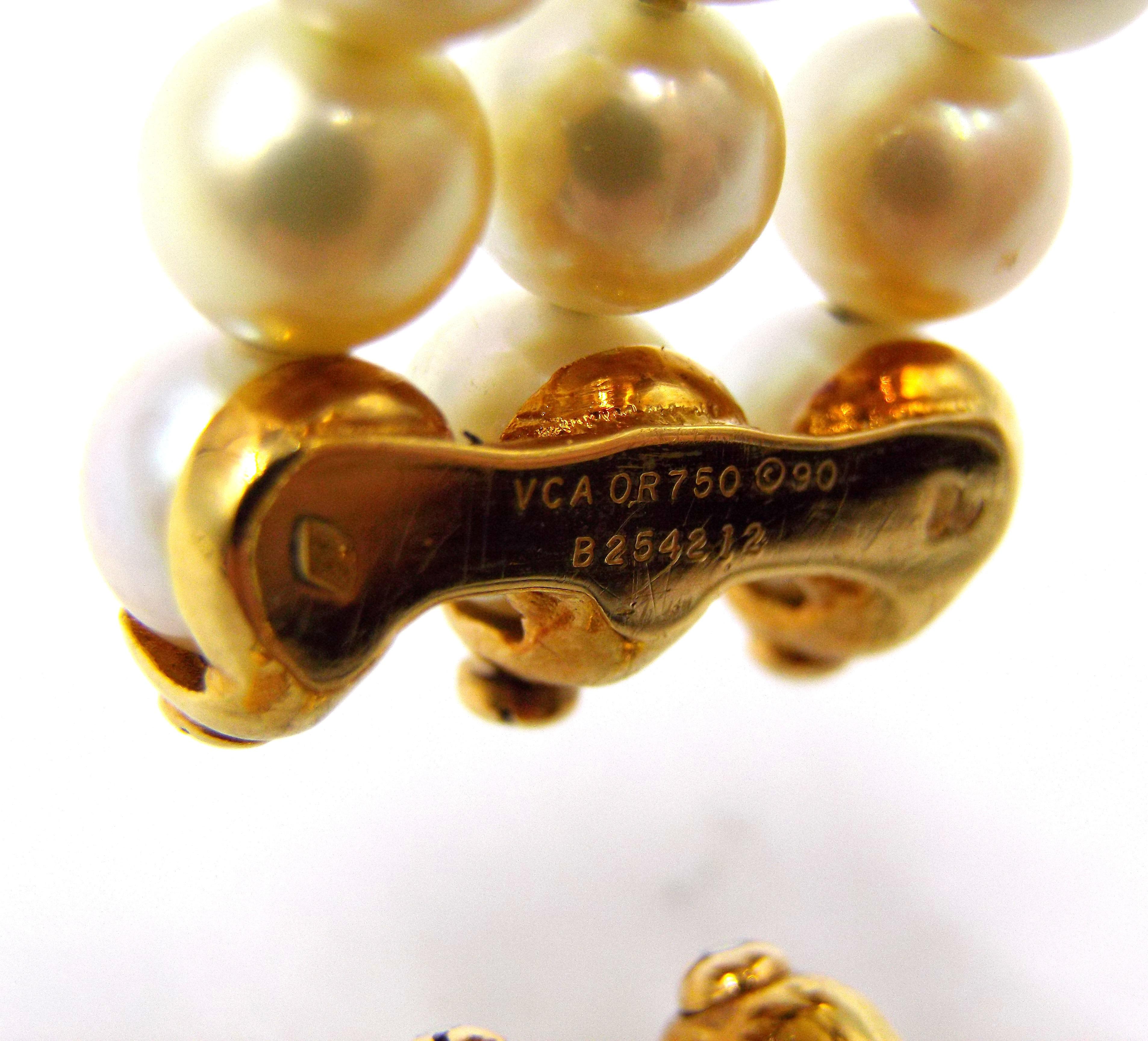 Women's Van Cleef & Arpels Cultured Pearl Multi Gemstone Choker Bracelet Set