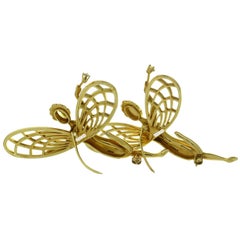 Van Cleef & Arpels Dancing Fairy Moonstone Sapphire Diamond Brooch Pair