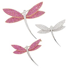 Van Cleef & Arpels Daphne 3-Piece Dragon Fly Brooch Suite