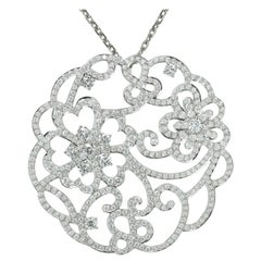 Louis Vuitton Empreinte Pendant Necklace 18K White Gold and Diamond at  1stDibs