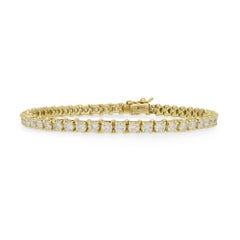 Van Cleef & Arpels Diamond & 18ct Yellow Gold Line Bracelet