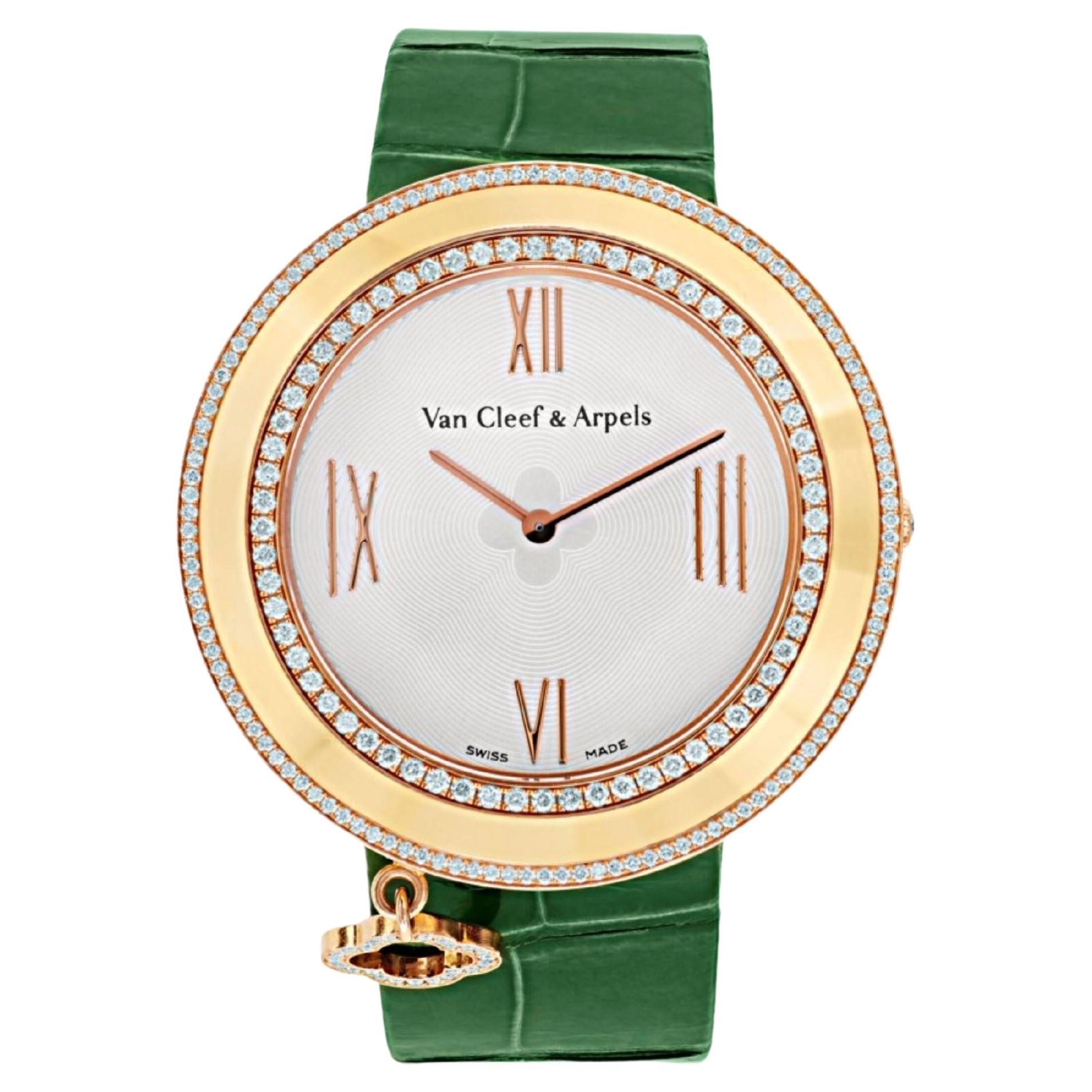 Van Cleef & Arpels Orologio con charme in oro 18k 38mm 2572115 con scatola e documenti