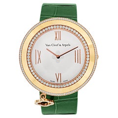 Reloj Van Cleef & Arpels Diamond 18k Gold 38mm Charms 2572115 Con caja y papeles