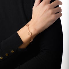 Van Cleef & Arpels diamond 18k rose gold Alhambra bracelet