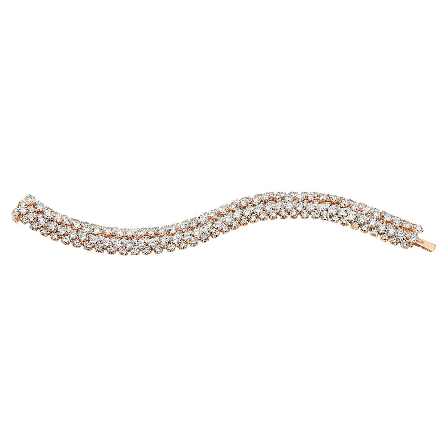 Van Cleef &amp; Arpels  Bracelet en or jaune 18 carats avec diamants en forme de chevalet