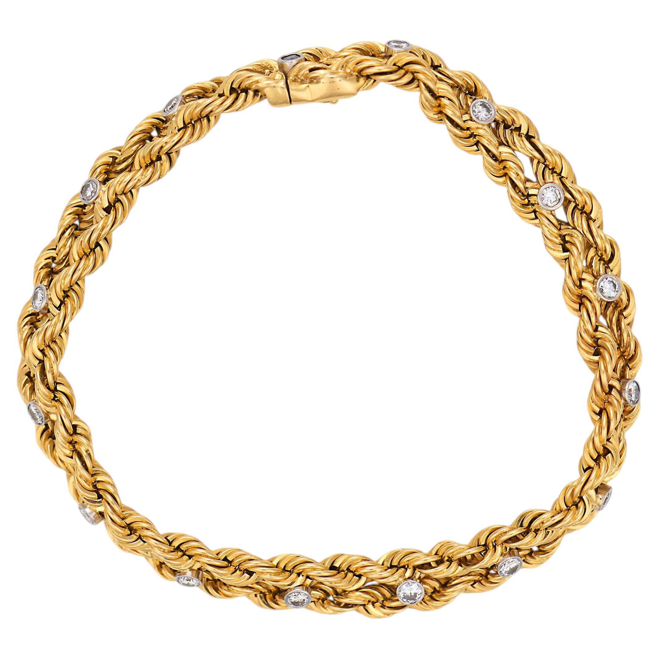 Van Cleef & Arpels diamond 18k yellow gold bracelet