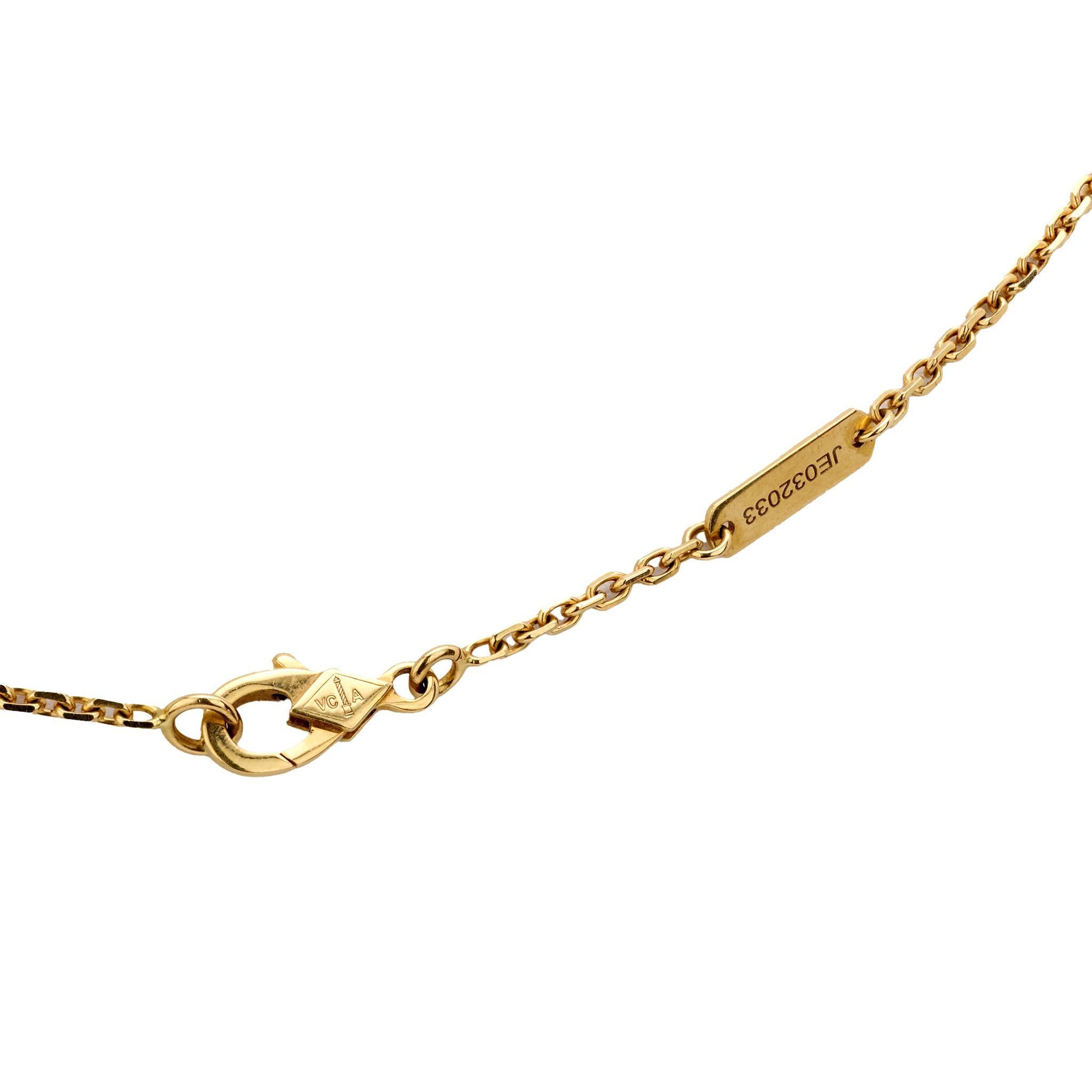 Modern Van Cleef & Arpels diamond 18k yellow gold Frivole large model necklace