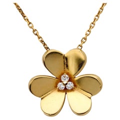 Van Cleef & Arpels diamond 18k yellow gold Frivole large model necklace