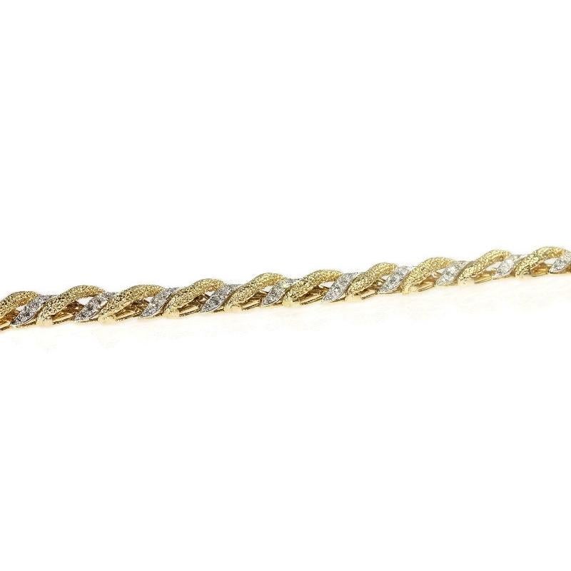 Women's Van Cleef & Arpels Diamond 6.30 Carat 18 Karat Yellow Gold Braided Bracelet