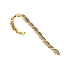 Van Cleef & Arpels Diamond 6.30 Carat 18 Karat Yellow Gold Braided Bracelet