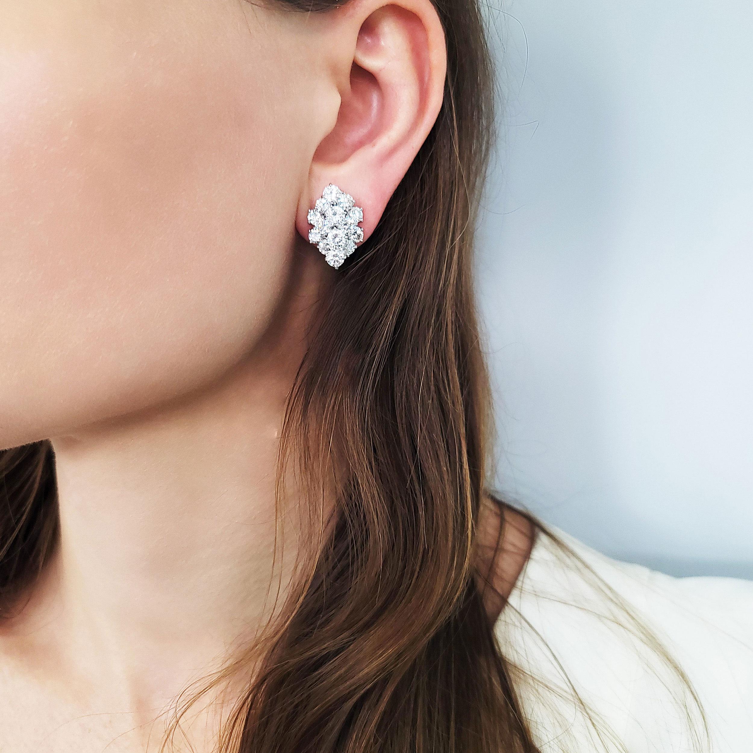 Artist Van Cleef & Arpels  Diamond 'À Cheval' Pendant- Ear- clips For Sale