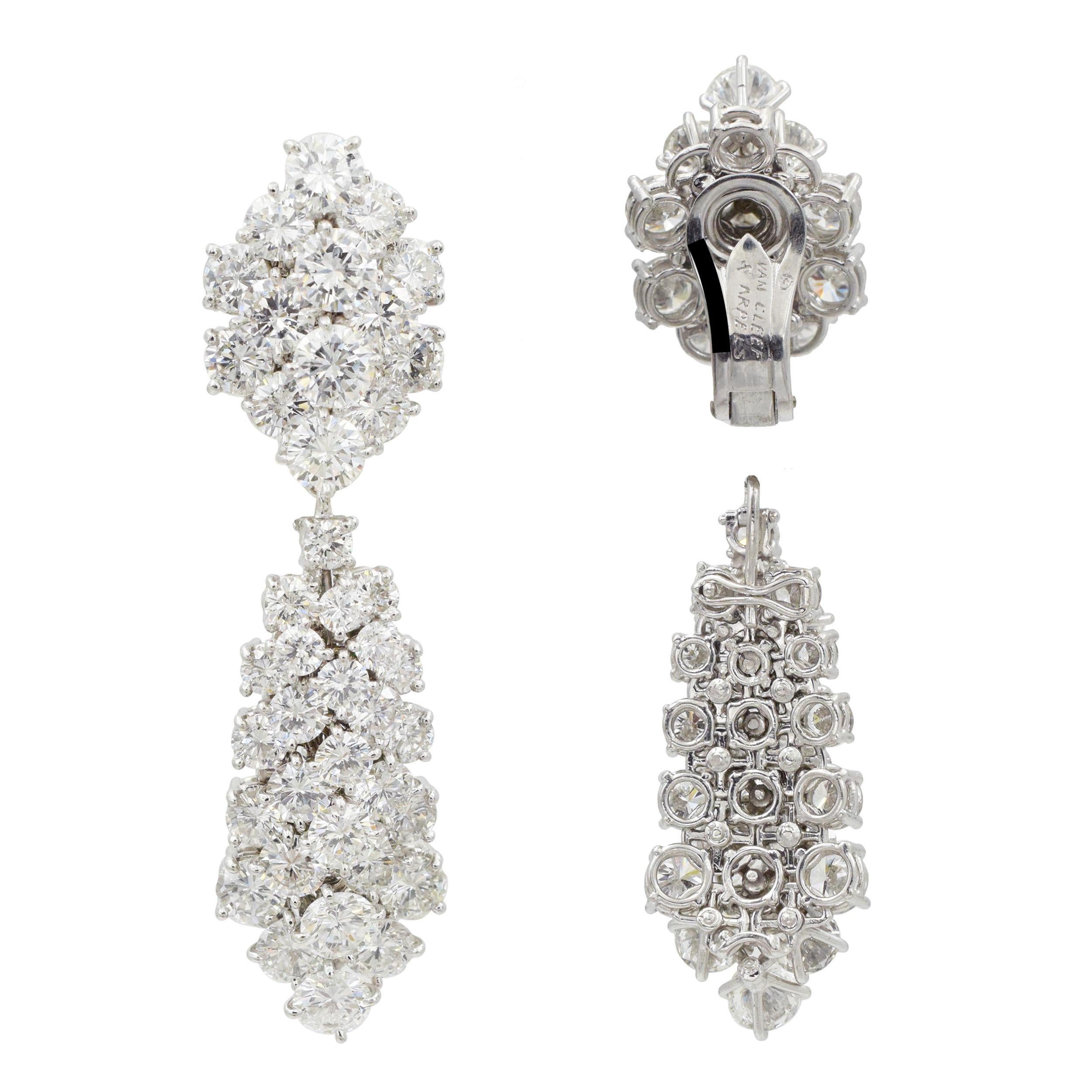 Women's Van Cleef & Arpels  Diamond 'À Cheval' Pendant- Ear- clips For Sale