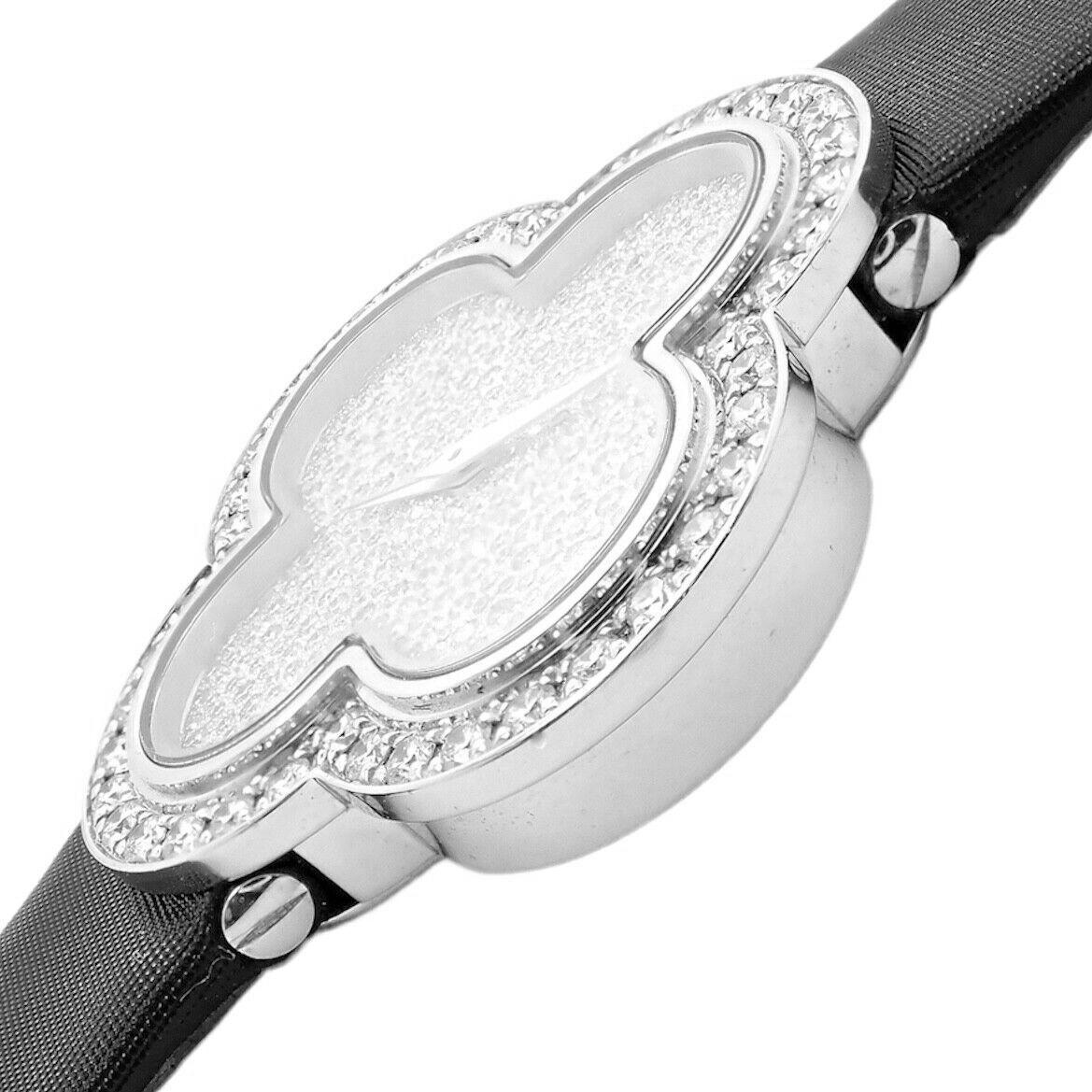 Van Cleef & Arpels Diamond Alhambra Medium Model Wristwatch 2