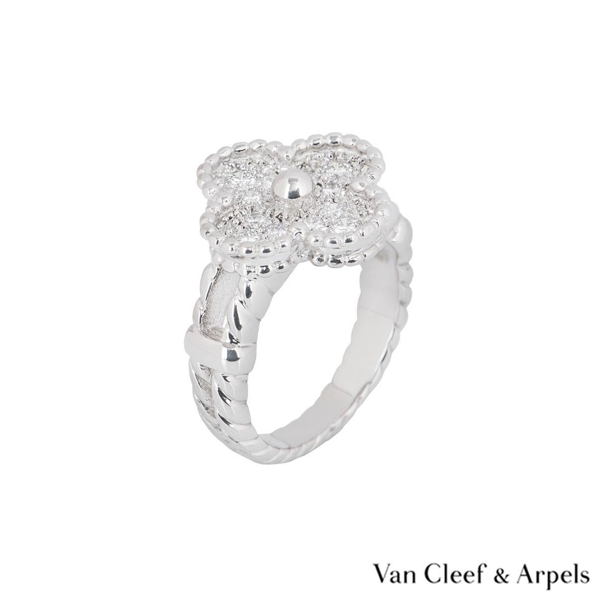 Women's Van Cleef & Arpels Diamond Alhambra Ring