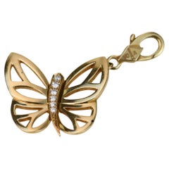 Van Cleef & Arpels Diamond 18k Yellow Gold Butterfly Pendant