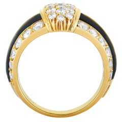 Van Cleef & Arpels Diamond and Black Mother of Pearl Band Ring