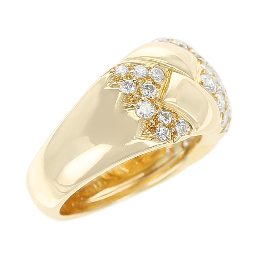 Van Cleef & Arpels Diamant- und Goldring mit Design, 18 Karat im Zustand „Hervorragend“ im Angebot in New York, NY