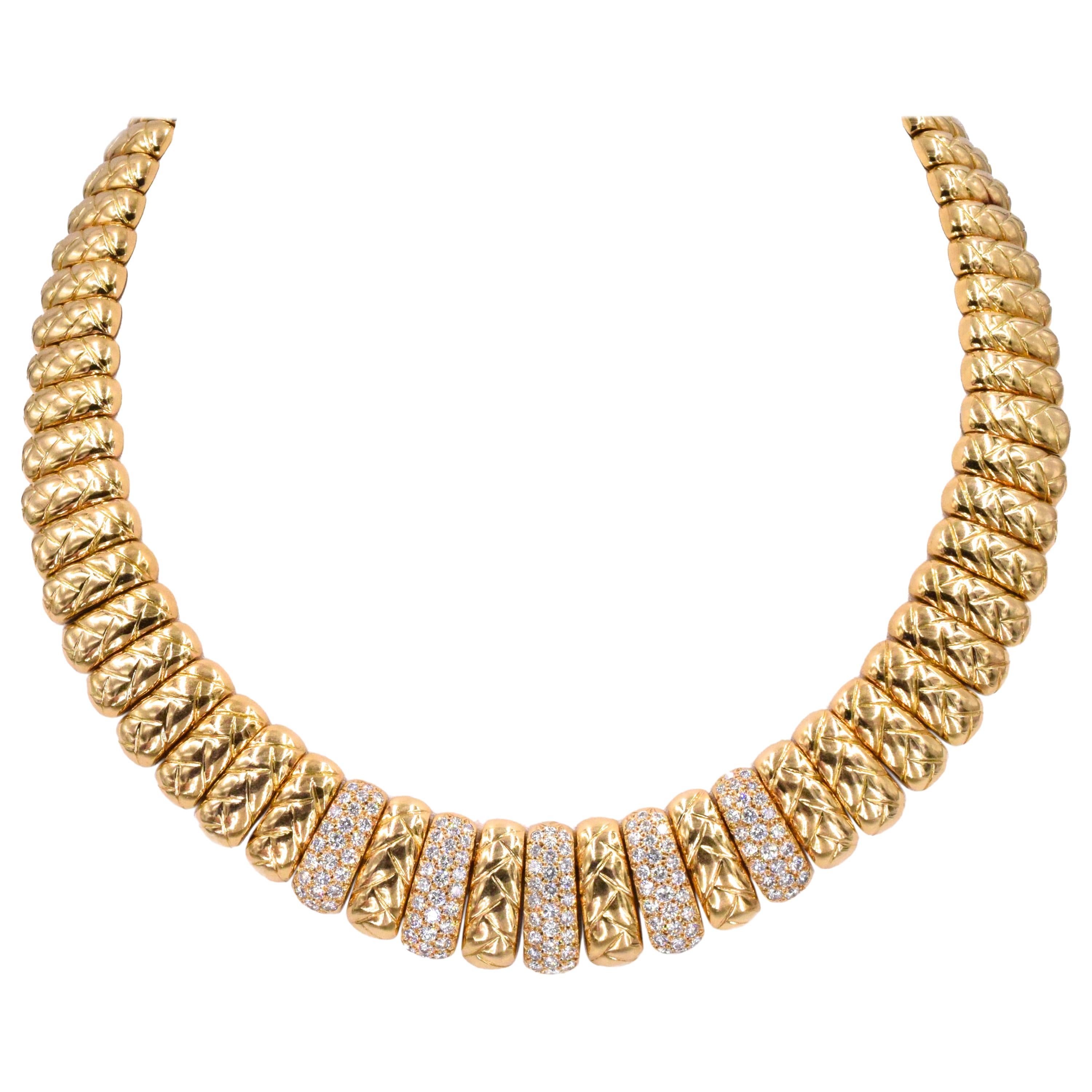 Van Cleef & Arpels Diamond and Gold Necklace For Sale