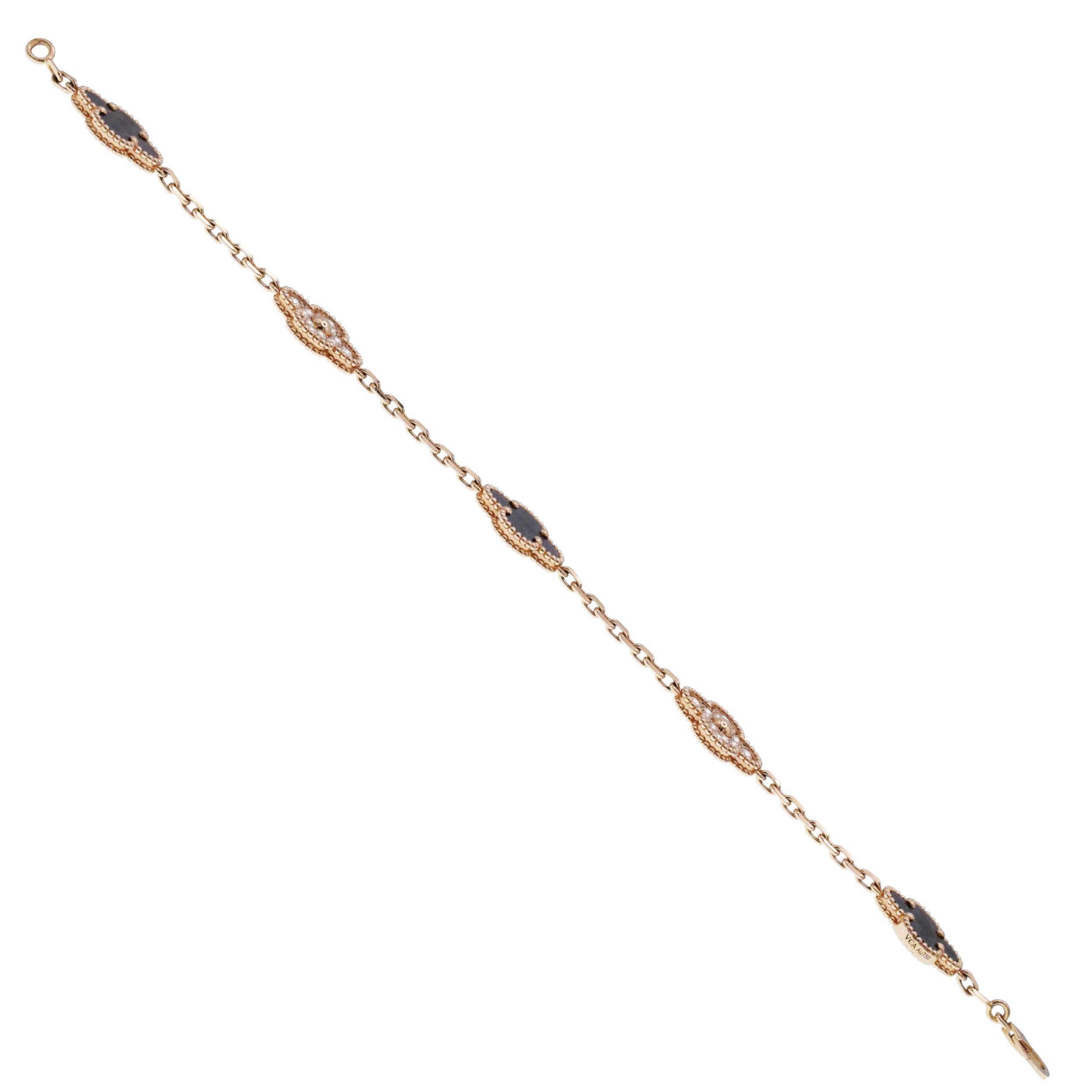 Van Cleef & Arpels Diamond and  MOP Vintage Alhambra bracelet 4