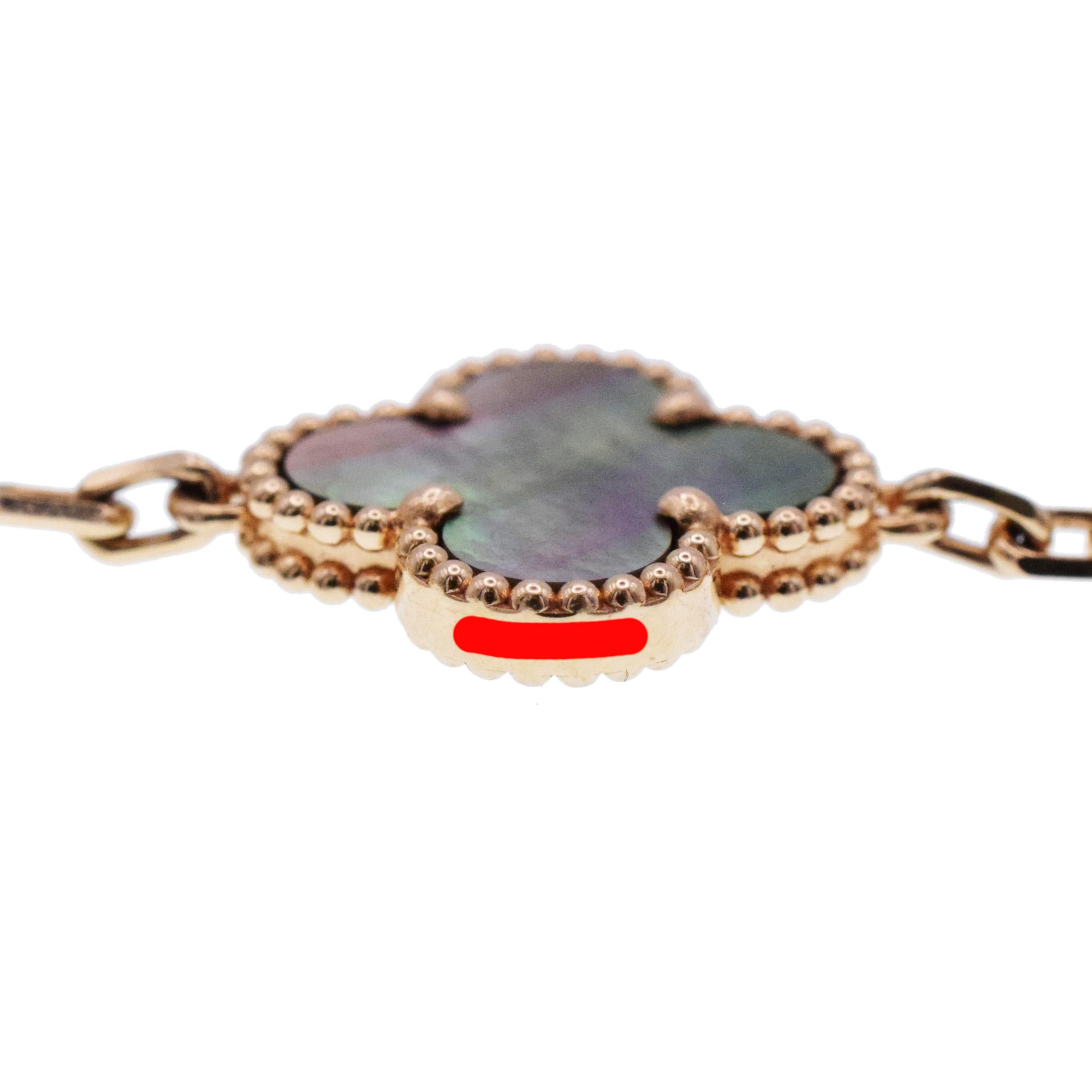 Van Cleef & Arpels Diamond and  MOP Vintage Alhambra bracelet 1