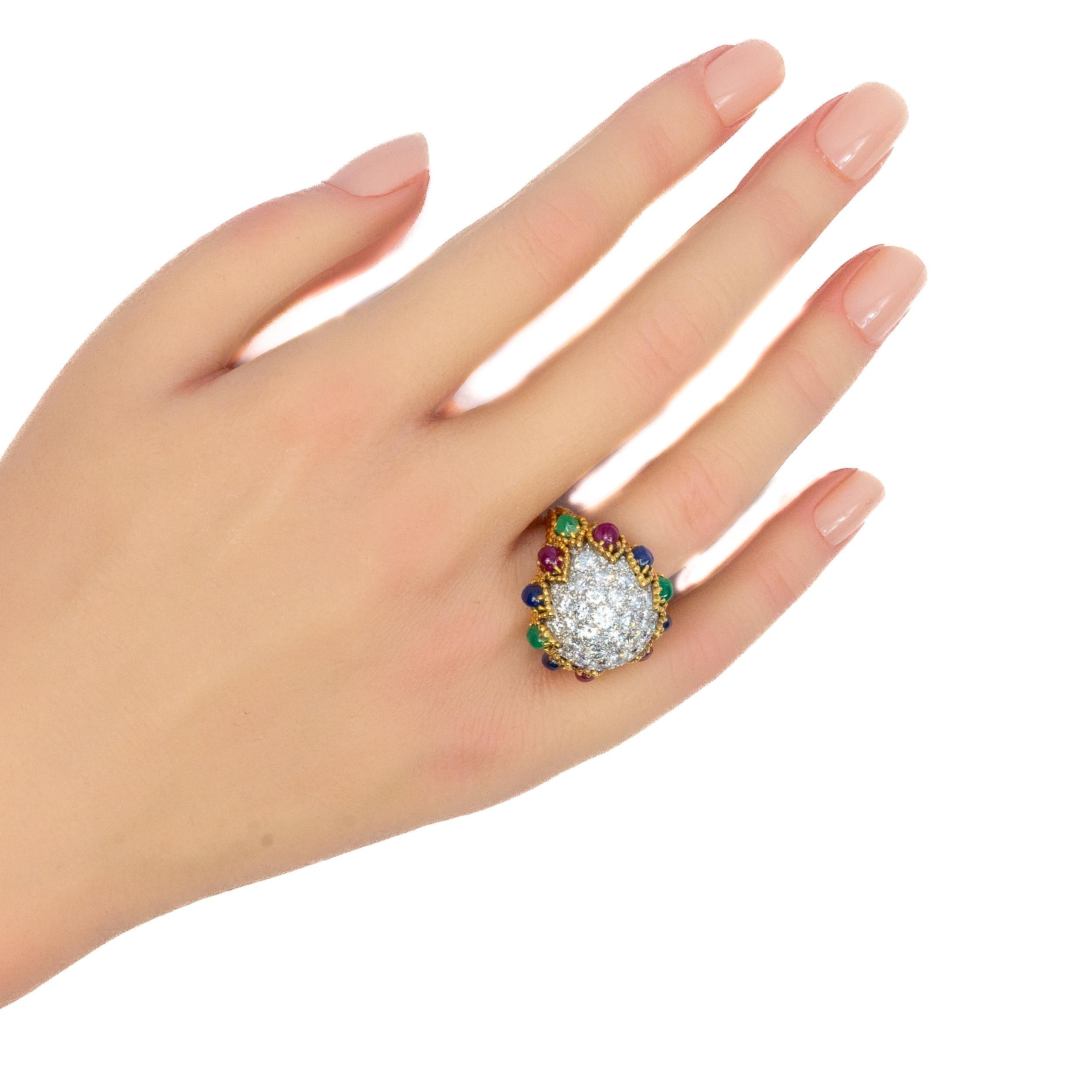 Van Cleef & Arpels Bague à diamants et pierres précieuses multiples Pour femmes en vente
