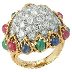 Van Cleef & Arpels Diamond and Multi-Gem Ring