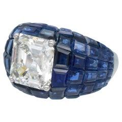 Van Cleef & Arpels Anello con diamanti e zaffiri "Mystery- Set" di Bombé Design