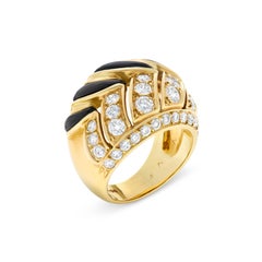 Van Cleef & Arpels Diamond and Onyx Vintage Ring