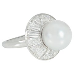 Van Cleef & Arpels diamond and pearl ballerina-set ring