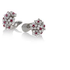 Van Cleef & Arpels Diamond and Ruby Earrings