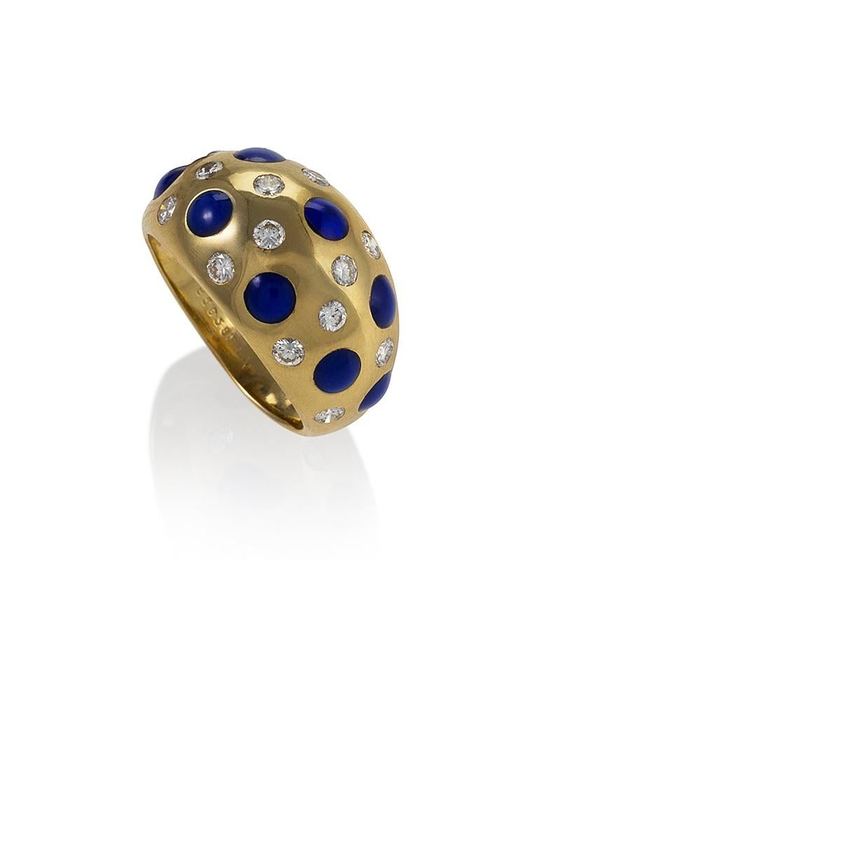 Van Cleef & Arpels Diamond and Sapphire Ring In Excellent Condition In New York, NY